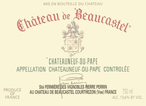 Rượu vang đỏ Chateau de Beaucastel Chateauneuf-du-Pape 1990
