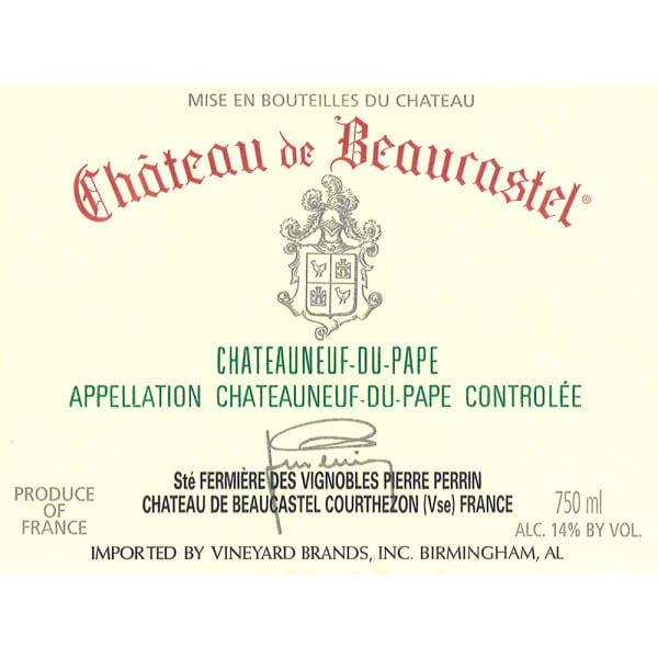 Rượu vang trằng Chateau de Beaucastel Chateauneuf-du-Pape Blanc 2008