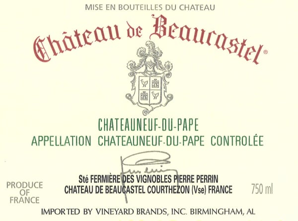 Rượu vang trằng Chateau de Beaucastel Chateauneuf-du-Pape Blanc 2009