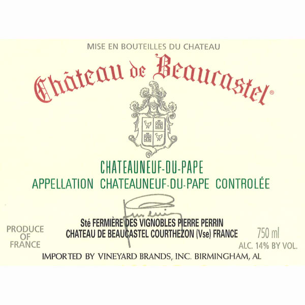 Rượu vang trằng Chateau de Beaucastel Chateauneuf-du-Pape Blanc 2010