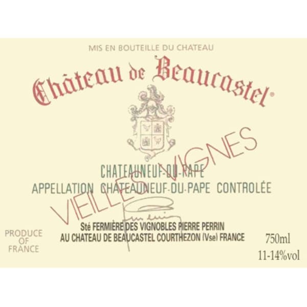Rượu vang trằng Chateau de Beaucastel Chateauneuf-du-Pape Vieilles Vignes Roussanne 2006