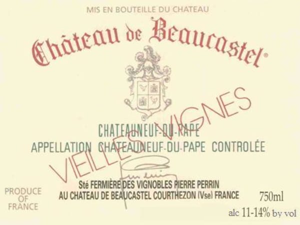 Rượu vang trằng Chateau de Beaucastel Chateauneuf-du-Pape Vieilles Vignes Roussanne 2016