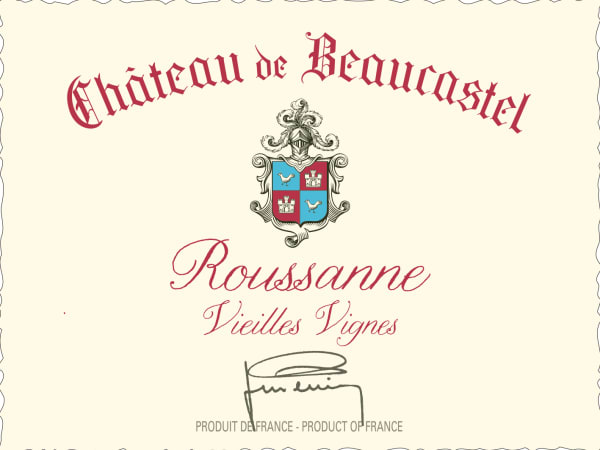 Rượu vang trằng Chateau de Beaucastel Chateauneuf-du-Pape Vieilles Vignes Roussanne 2019