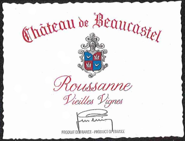 Rượu vang trằng Chateau de Beaucastel Chateauneuf-du-Pape Vieilles Vignes Roussanne 2021