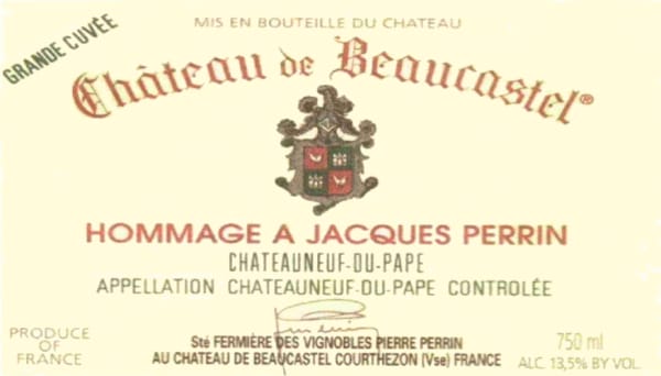 Rượu vang đỏ Chateau de Beaucastel Hommage Jacques Perrin Chateauneuf-du-Pape 2001