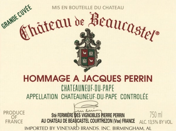 Rượu vang đỏ Chateau de Beaucastel Hommage Jacques Perrin Chateauneuf-du-Pape 2007