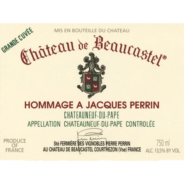 Rượu vang đỏ Chateau de Beaucastel Hommage Jacques Perrin Chateauneuf-du-Pape 2014