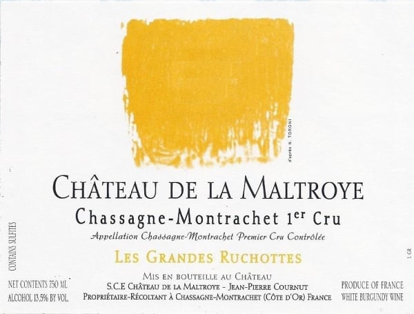 Rượu vang trằng Chateau de la Maltroye Chassagne Montrachet Premier Cru Grandes Ruchottes 2014