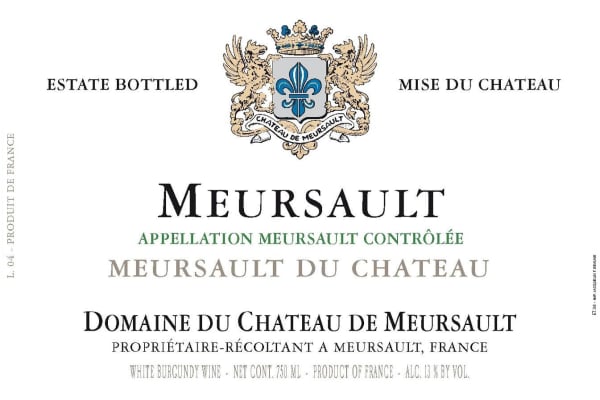 Rượu vang trằng Chateau de Meursault Meursault du Chateau 2010