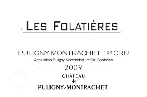 Rượu vang trằng Chateau de Puligny-Montrachet Puligny-Montrachet Les Folatieres Premier Cru 2009