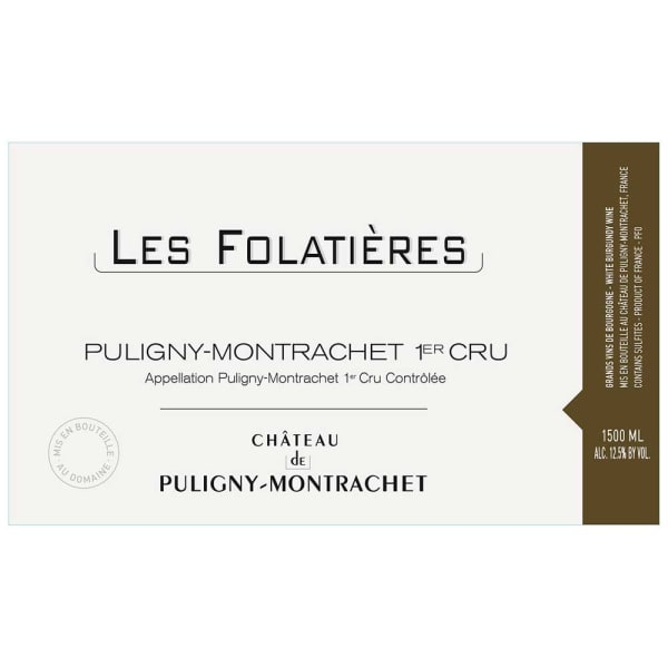 Rượu vang trằng Chateau de Puligny-Montrachet Puligny-Montrachet Les Folatieres Premier Cru 2014