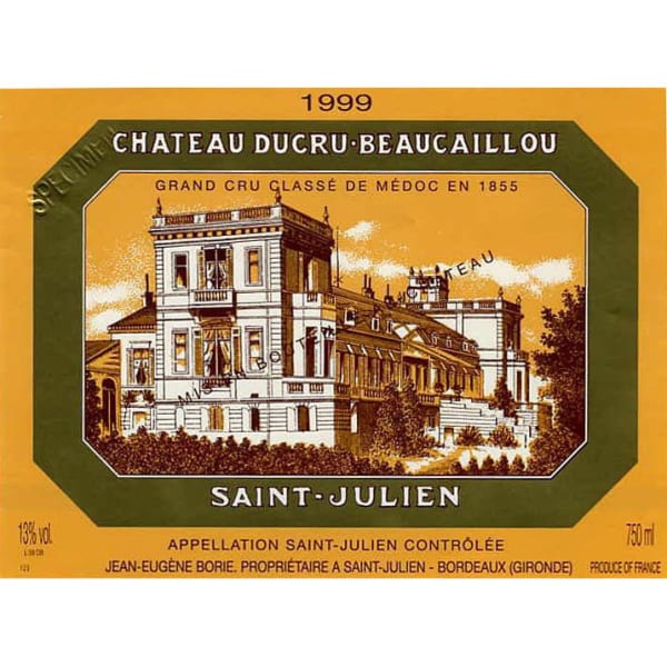 Rượu vang đỏ Chateau Ducru-Beaucaillou 1999