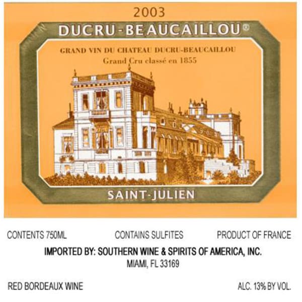 Rượu vang đỏ Chateau Ducru-Beaucaillou 2003