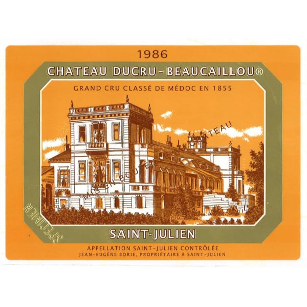 Rượu vang đỏ Chateau Ducru-Beaucaillou (3 lít) 1986