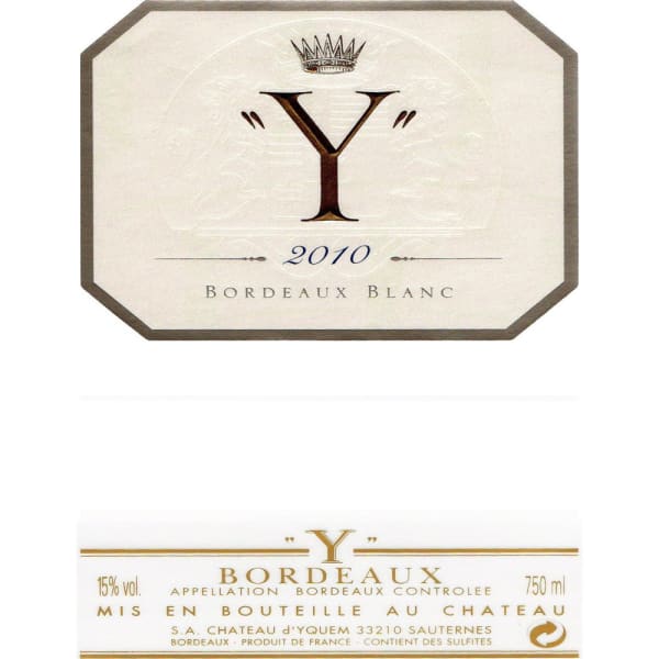 Rượu vang trằng Chateau d'Yquem Y 2010