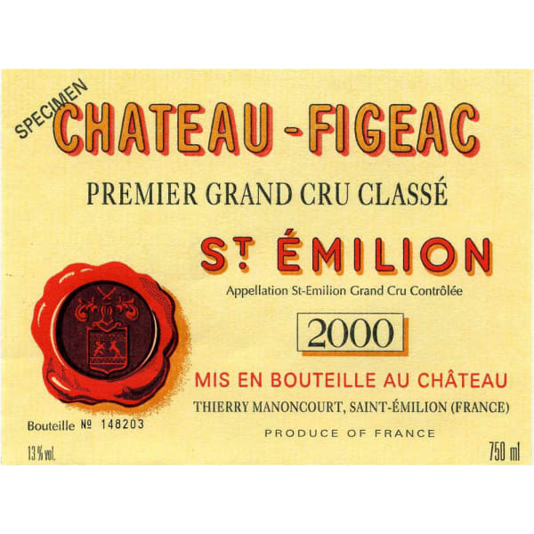 Rượu vang đỏ Chateau Figeac (chai Magnum 1,5 lít) 2000