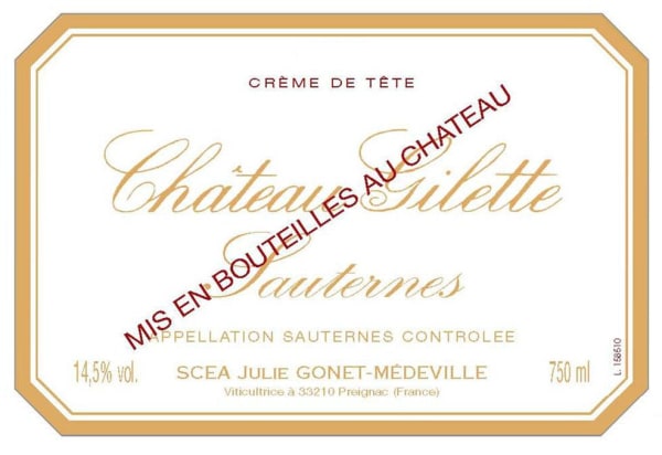 Rượu vang trằng Chateau Gilette Creme de Tete Sauternes 1985