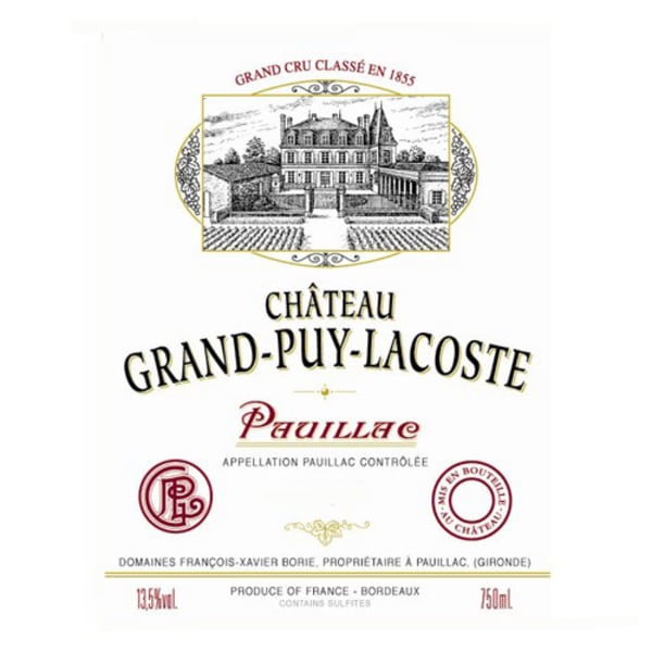 Rượu vang đỏ Chateau Grand-Puy-Lacoste (chai Magnum 1,5 lít) 2014