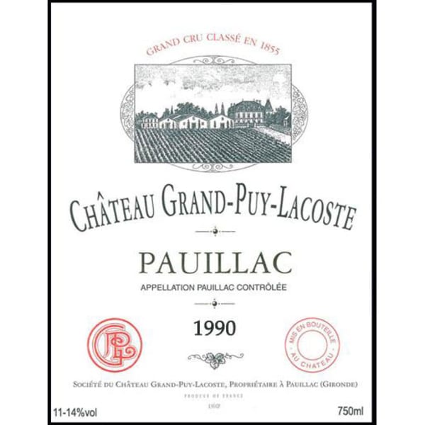 Rượu vang đỏ Chateau Grand-Puy-Lacoste 1990