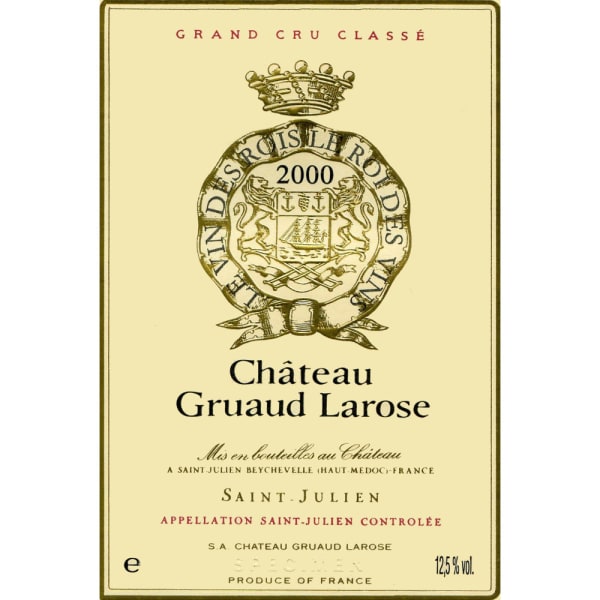 Rượu vang đỏ Chateau Gruaud Larose (chai Magnum 1,5 lít) 2000