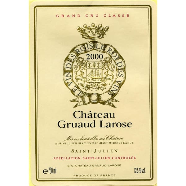 Rượu vang đỏ Chateau Gruaud Larose (chai 3 lít) 2000