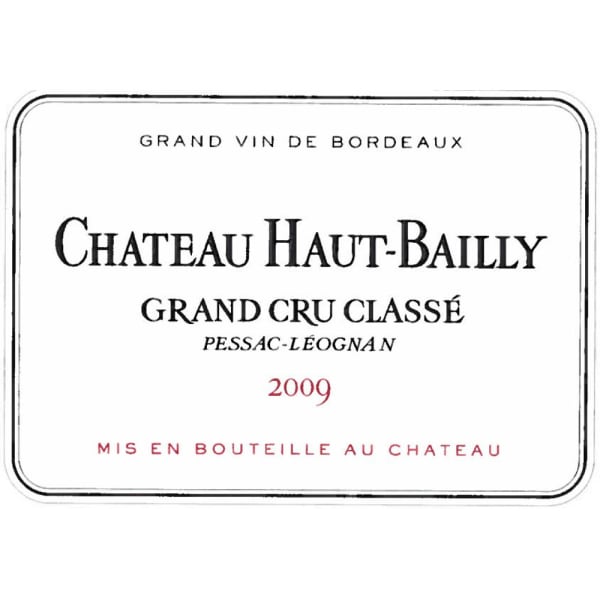 Rượu vang đỏ Chateau Haut-Bailly (chai 3 lít) 2009