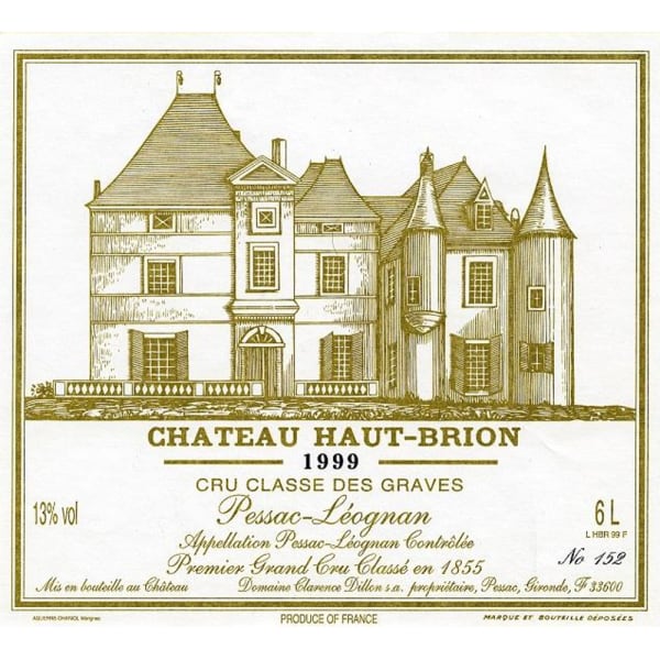 Rượu vang đỏ Chateau Haut-Brion (375ML half-bottle) 1999