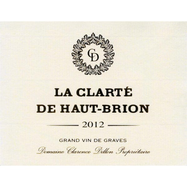 Rượu vang trằng Chateau Haut-Brion Clarte de Haut Brion Blanc 2012