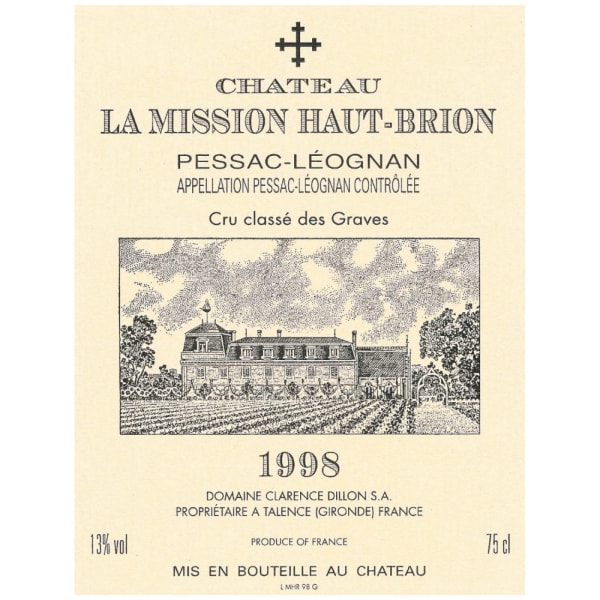 Rượu vang đỏ Chateau La Mission Haut-Brion 1998