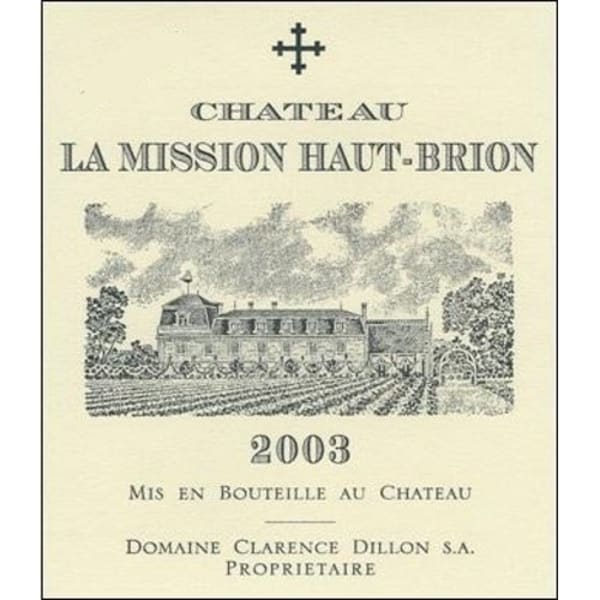 Rượu vang đỏ Chateau La Mission Haut-Brion (slightly stained label) 2003