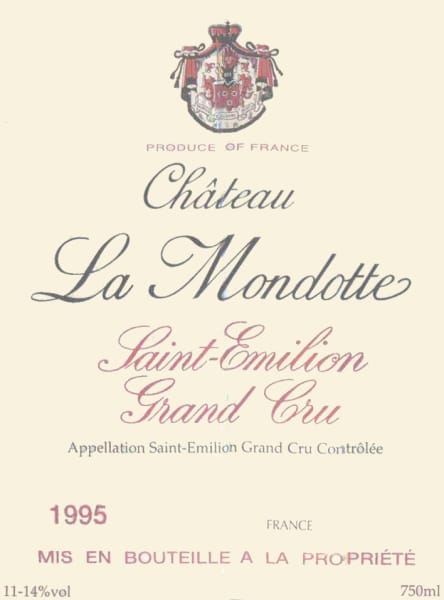 Rượu vang đỏ Chateau La Mondotte 1995