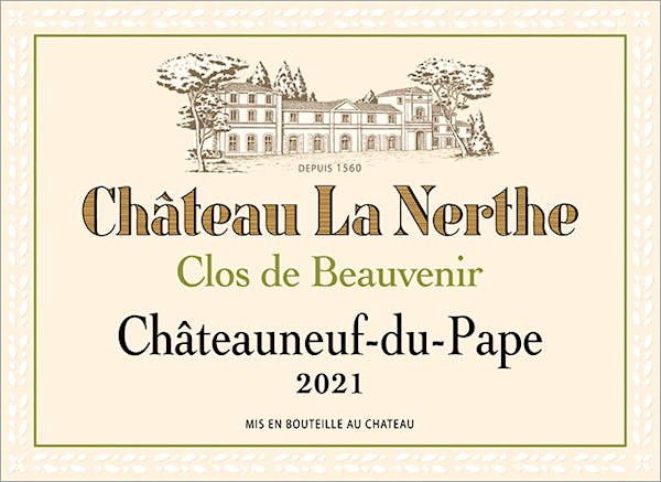 Rượu vang trằng Chateau La Nerthe Chateauneuf-du-Pape Blanc Clos de Beauvenir 2021