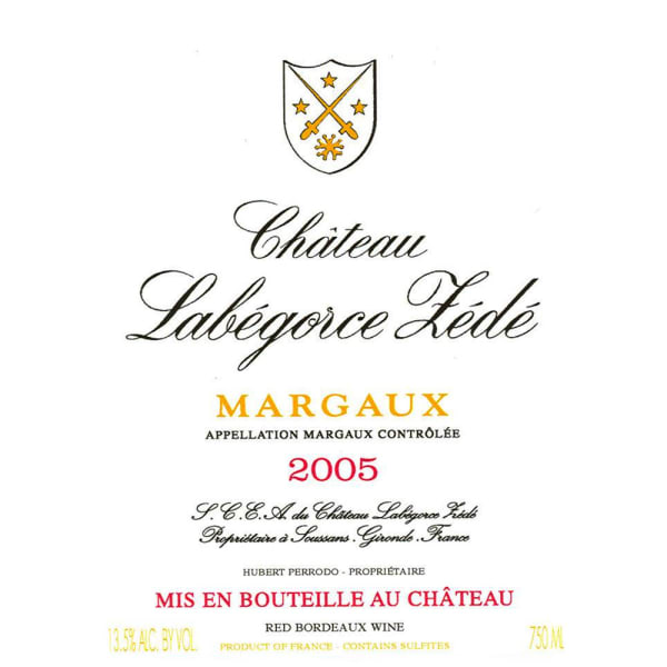 Rượu vang đỏ Chateau Labegorce Zede (chai 5 lít) 2005