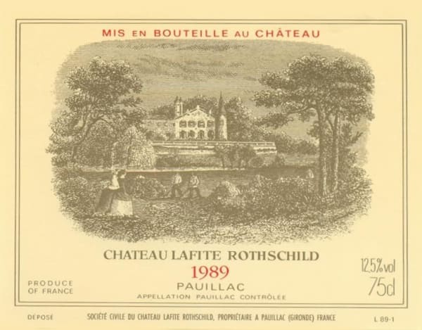 Rượu vang đỏ Chateau Lafite Rothschild 1989
