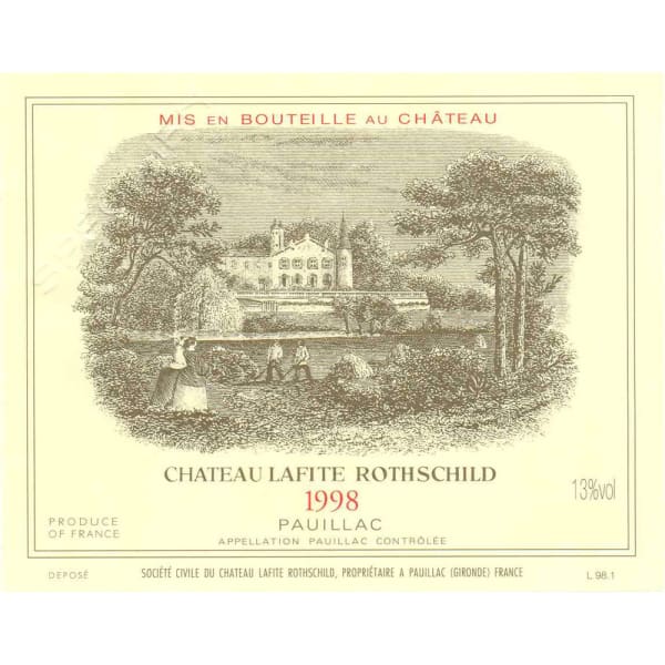 Rượu vang đỏ Chateau Lafite Rothschild (375ML half-bottle) 1998