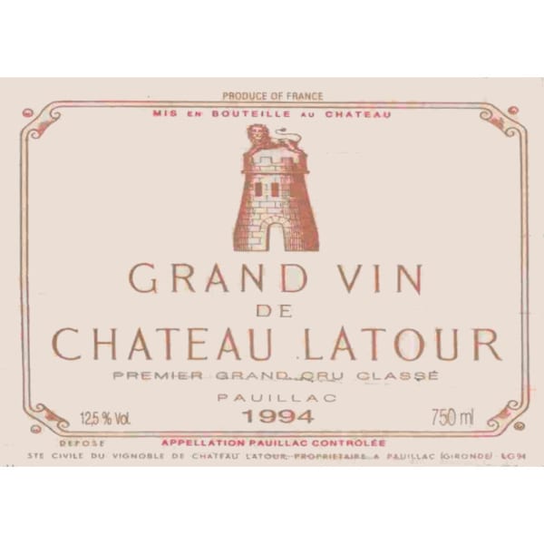 Rượu vang đỏ Chateau Latour (chai Magnum 1,5 lít) 1994