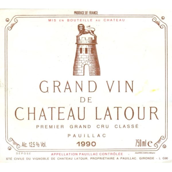 Rượu vang đỏ Chateau Latour 1990