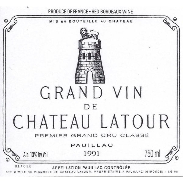 Rượu vang đỏ Chateau Latour 1991