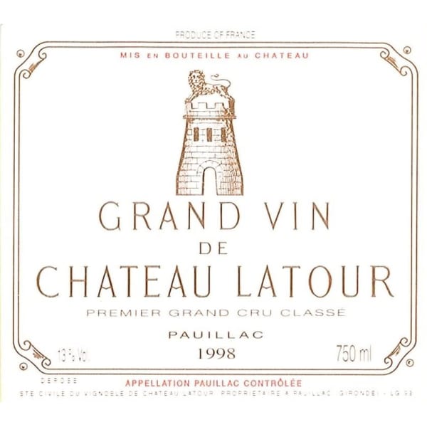 Rượu vang đỏ Chateau Latour 1998