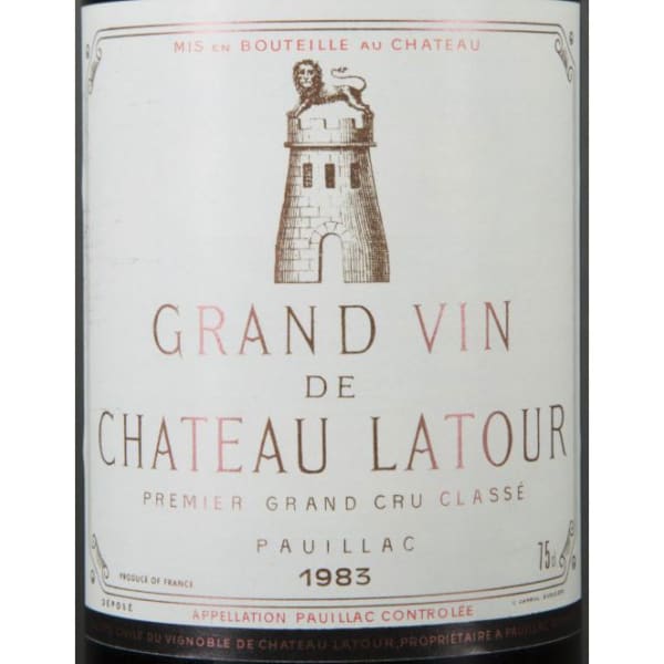 Rượu vang đỏ Chateau Latour (bin soiled label) 1983