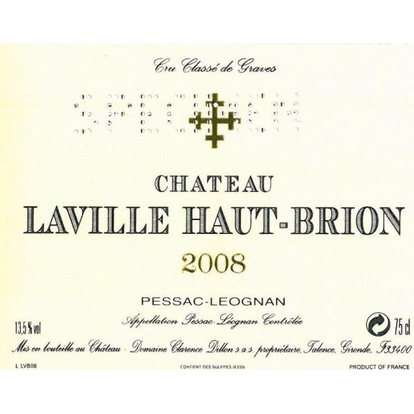 Rượu vang trằng Chateau Laville Haut-Brion Graves (Blanc) 2008