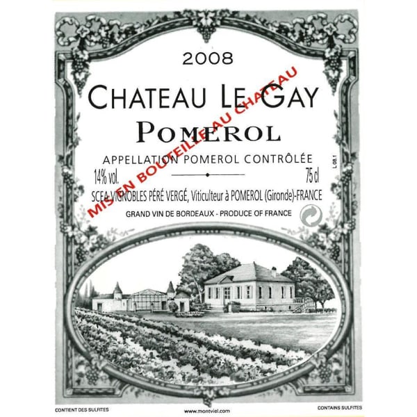 Rượu vang đỏ Chateau Le Gay (chai Magnum 1,5 lít) 2008