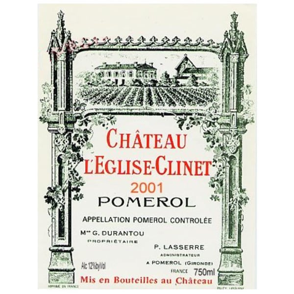 Rượu vang đỏ Chateau L'Eglise Clinet 2001