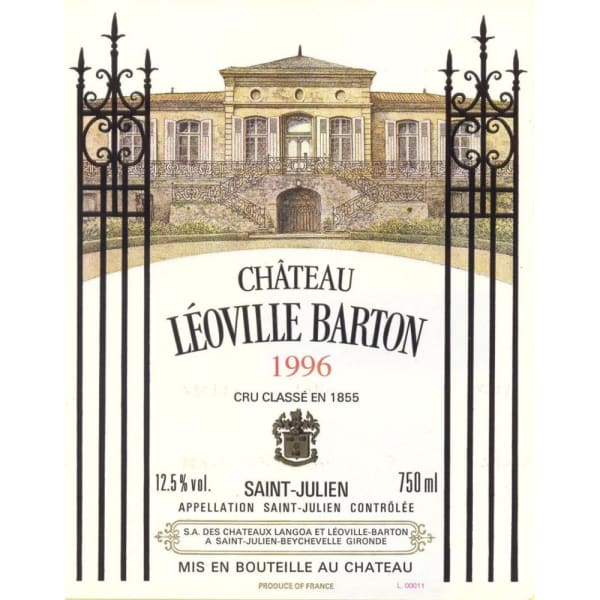 Rượu vang đỏ Chateau Leoville Barton (chai Magnum 1,5 lít) 1996