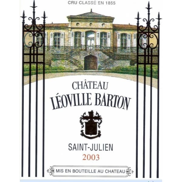 Rượu vang đỏ Chateau Leoville Barton (chai Magnum 1,5 lít) 2003