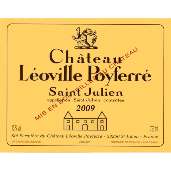 Rượu vang đỏ Chateau Leoville Poyferre (chai 6 lít) 2009