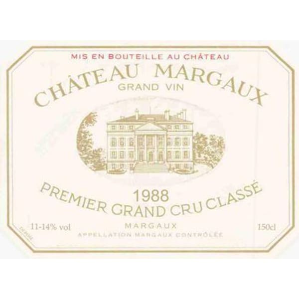 Rượu vang đỏ Chateau Margaux (stained label) 1988