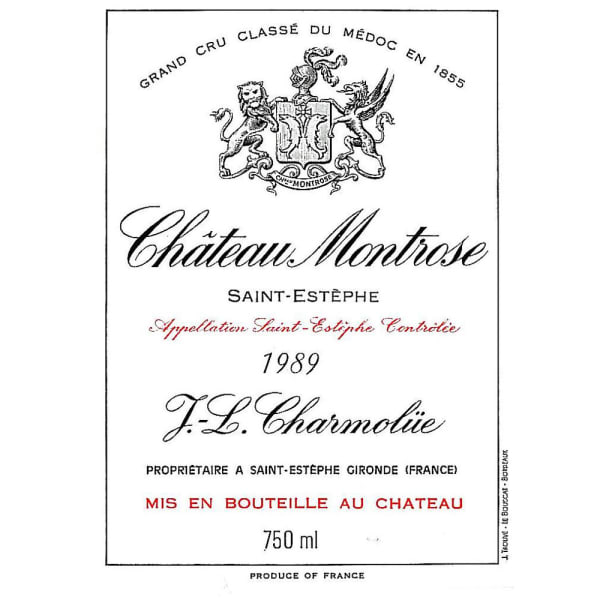 Rượu vang đỏ Chateau Montrose 1989