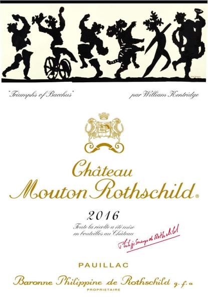 Rượu vang đỏ Chateau Mouton Rothschild (1.5 Liter Magnum - slightly torn front label) 2016