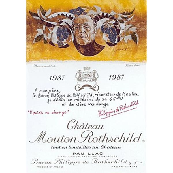 Rượu vang đỏ Chateau Mouton Rothschild 1987